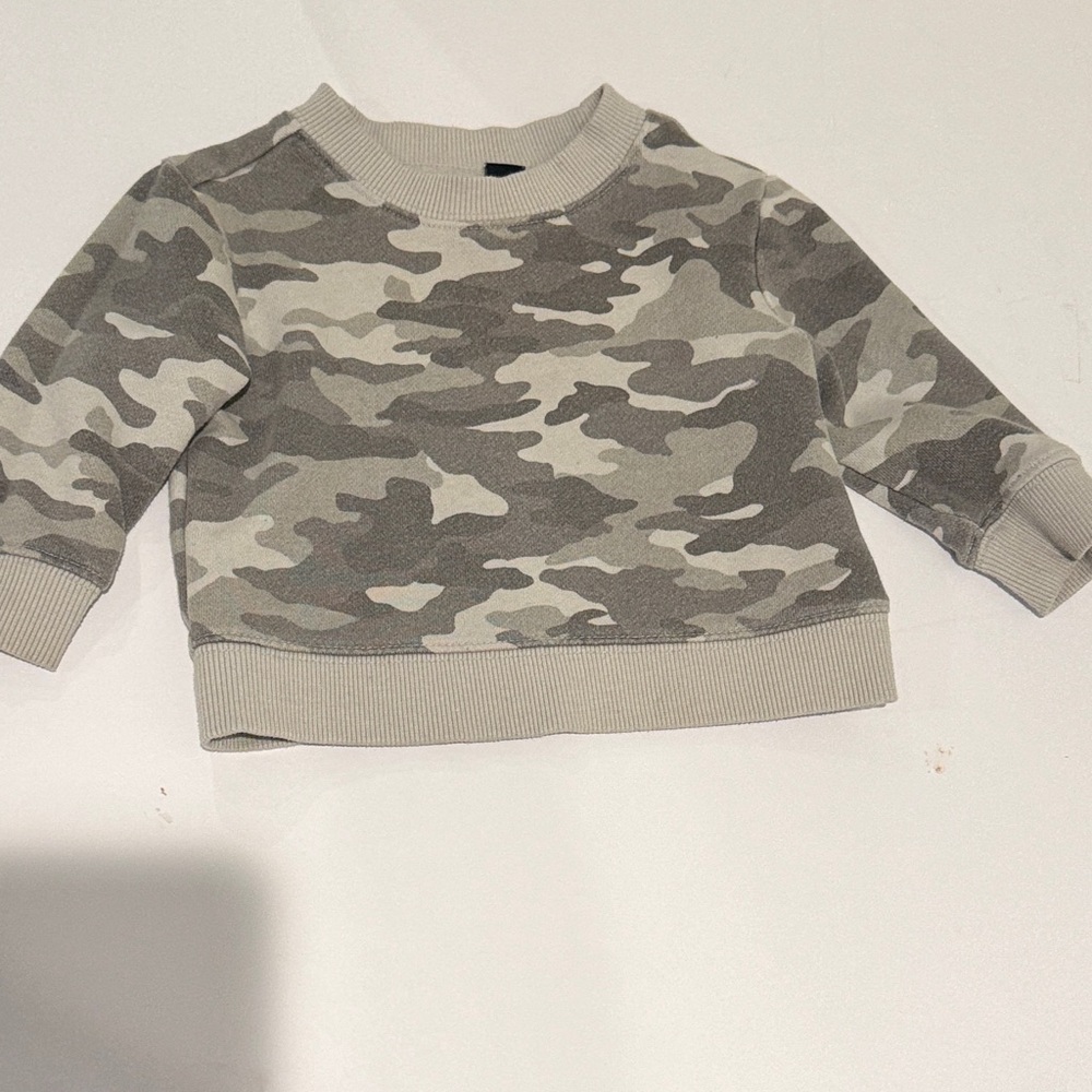Janie and Jack Gray Camouflage Kids Sweatshirt